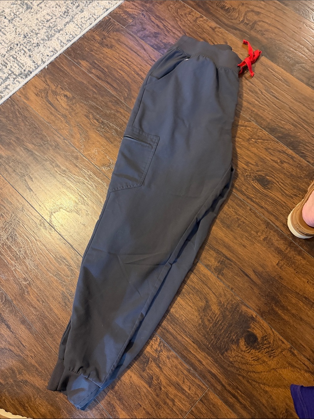 Figs Women's Charcoal Joggers with Red Drawstring